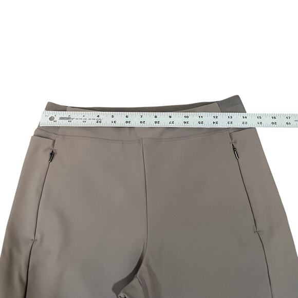 ATHLETA | Stellar Tight Legging Zip Ankle Skinny Pants Taupe Size 10 - Picture 7 of 9